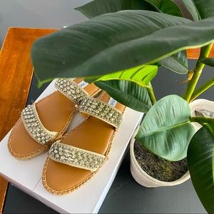 NEW Steve Madden Espadrille Embellished Sandal 7